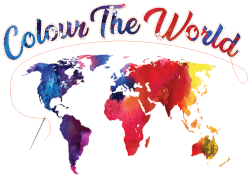 Colour the World quilt show logo