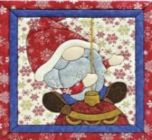image of quilted Santa Gnome