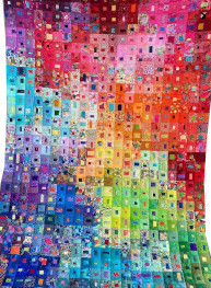 image of colourwash scrap quilt